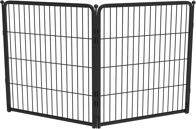 FXW Homeplus Dog Playpen for Indoor Use - Stress-Free and Safe Play, Heavy Duty 32 Inch 2 Panels Dog Pen for Puppies, Small and Medium Dogs, Black│Patented