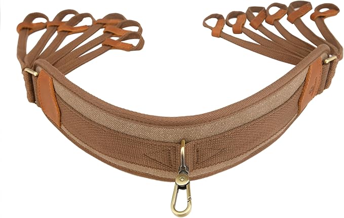 WAYNE'S DOG Canvas Duck Game Carrier - 12 Drops, Slip Noose - Bird Tote, Waterfowl & Goose Hanger, Duck Carrier Lanyard (Brown)