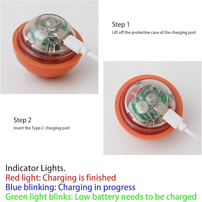 Interactive Cat Toys for Indoor Cats Automatic Moving Rolling Ball cat Toy Balls Moving cat Toys for Indoor Cats and Dog Balls (Spiral)