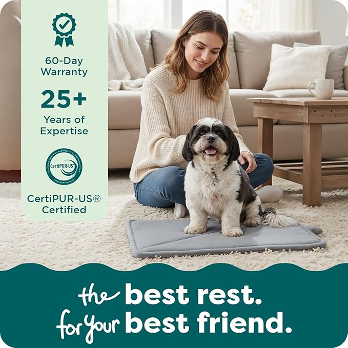 Furhaven ThermaNAP Self-Warming Cat Bed for Indoor Cats & Small Dogs, Washable & Reflects Body Heat - Quilted Faux Fur Reflective Bed Mat - Cream, Small