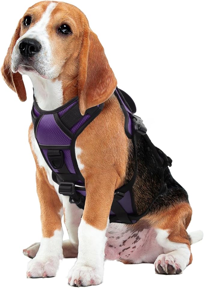 AUROTH Dog Harness, Escape Proof Dog Harness for Large Dogs, No Pull Dog Harness with Lift Handle, Soft Padded Reflective Adjustable Dog Vest Harness, Large Dog Harness for Walking Hiking Training