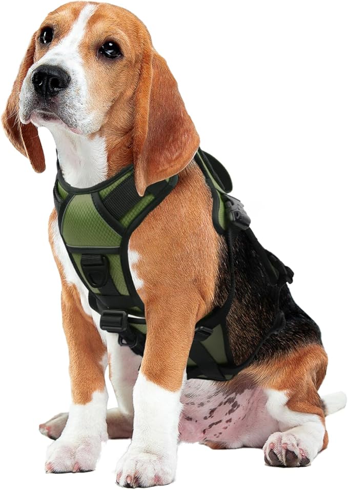 AUROTH Dog Harness, Escape Proof Dog Harness for Medium Sized Dog, No Pull Dog Harness for Large Dogs, Soft Padded Reflective Adjustable Dog Vest Harness with Lift Handle, Harness Medium Size Dog