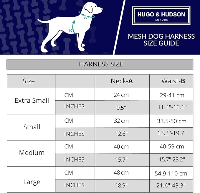 HUGO & HUDSON Dog Harness No-Pull Pet Harness Adjustable Quick Dry Mesh Padded Vest, Royal Blue, XS