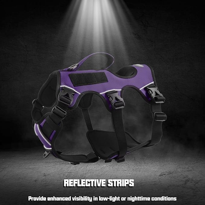 AUROTH Dog Harness, Escape Proof Dog Harness for Large Dogs, No Pull Dog Harness with Lift Handle, Soft Padded Reflective Adjustable Dog Vest Harness, Large Dog Harness for Walking Hiking Training