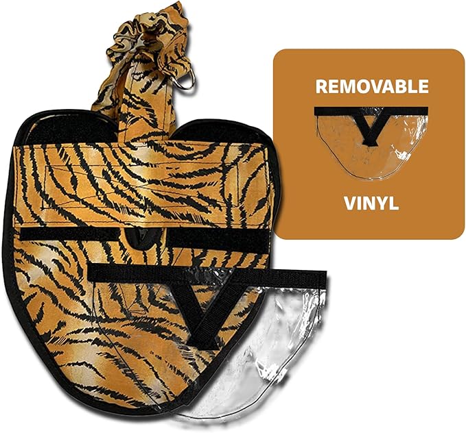 Hen Holster Wrap-Around Bird Diaper & Harness for Hens, Roosters, Ducks, Geese - with Removable Vinyl Liner, Adjustable Fit for Outdoor Adventures & Indoor Use - Easy to wear - XL, Tiger