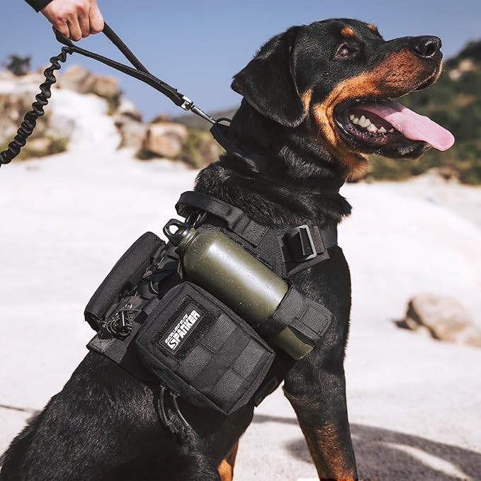 EXCELLENT ELITE SPANKER Dog Harness Tactical Military Dog Harness Adjustable No-Pull Dog Harness Training Hunting Dog Tactical Vest with Handle(COB-M)
