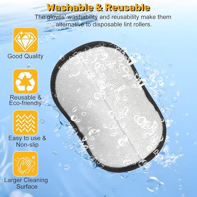 2Pcs Pet Hair Removal Glove for Dogs and Cats Hair Romover