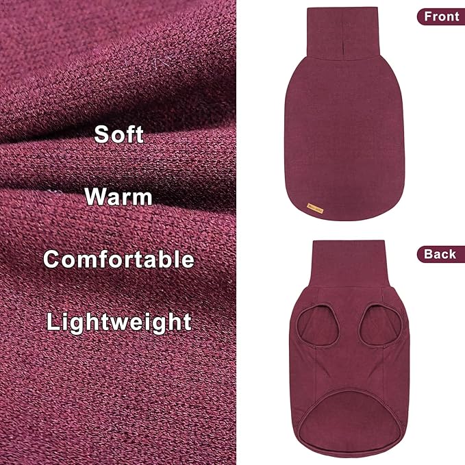 Mosucoirl Dog Sweaters Pet Pullover,Turtleneck Doggy Sweatshirt for Extra Large Dogs Thick Warm Dog Clothes Fleece Soft Winter Puppy Hoodies Outfit for Small Medium Large Dogs XS-4XL (Red, 4XL)