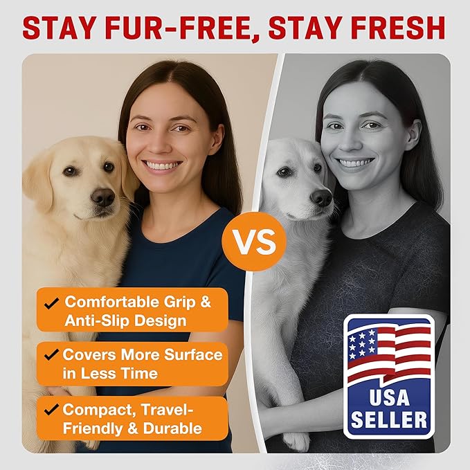 Pet Hair Remover Gloves for Cats & Dogs, Electrostatic Pet Hair Removal Gloves Brush for Pets Hair, Upgraded Animal Fur Removal Tool, Reusable Cats & Dogs Grooming Gloves for Hair Removal (2)