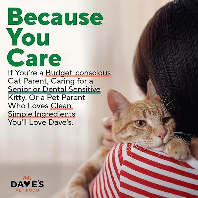 Dave's Pet Food Grain Free Wet Canned Cat Food (Turkey), Made in USA Naturally Healthy, Added Vitamins & Minerals, Gluten-Free, 12.5 oz Cans (12 Pack)