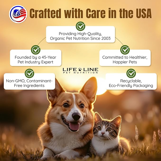 Life Line Wild Alaskan Salmon Oil for Dogs & Cats | Omega-3 Fish Oil with DHA & EPA | Skin & Coat Support | Brain, Heart & Eye Health – 8.5 oz