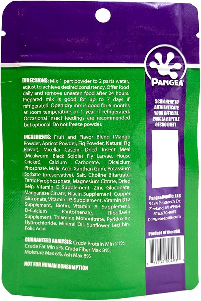 Pangea Gecko Diet Fruit & Fig Bundle - 2oz Fruit & Insects and Fig & Insects