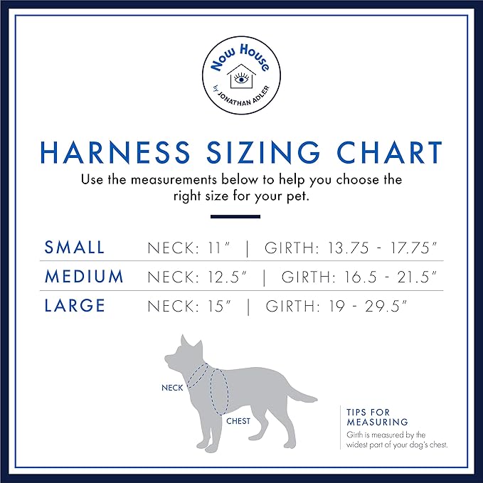 Now House for Pets by Jonathan Adler Jonathan Adler: Now House Terrazzo Reversible Harness, Large | Fashionable and Functional Way to Keep Dog Looking Great | Cute Dog Accessories for Pets