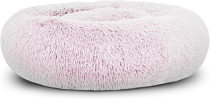 The Dog’s Bed Sound Sleep Original Calming Dog & Cat Bed, Anti-Anxiety Plush Faux Fur Donut Nest Snuggler, with Removable Cover