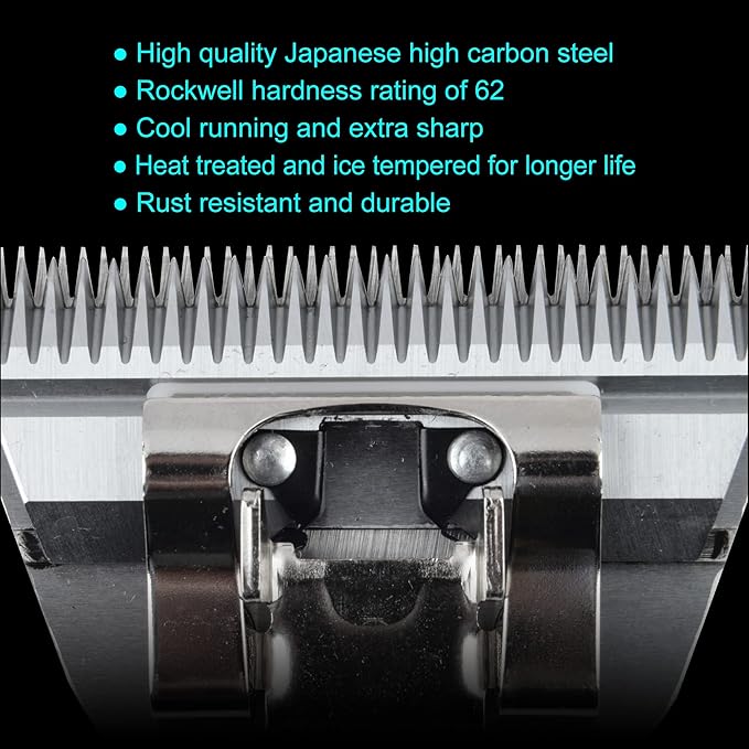 Detachable Blade - Size 30W Wide Blade 1/50", Made of Extra Durable Japanese Steel, Compatible with Most Andis, Oster, Wahl A5 Clippers