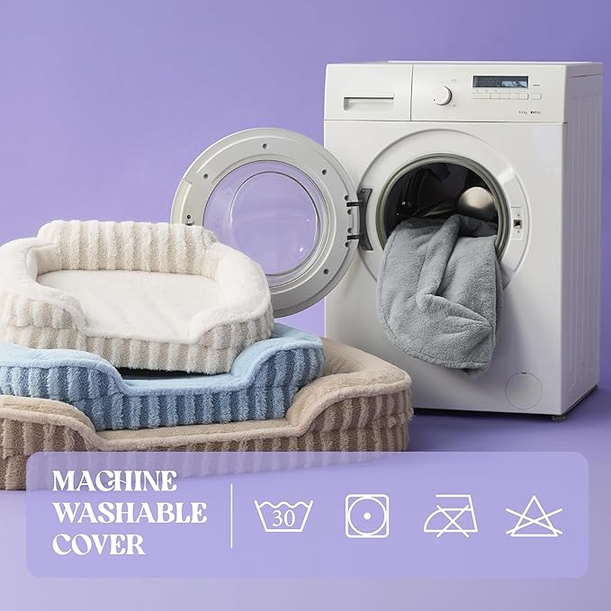 LE SURE Cute Dog Beds for Extra Large Dogs, Orthopedic Waterproof XL Pet Bed with Sides, High Back Non-Slip and Egg-Crate Foam Big Dog Couch Sofa with Washable Removable Cover, Hazel