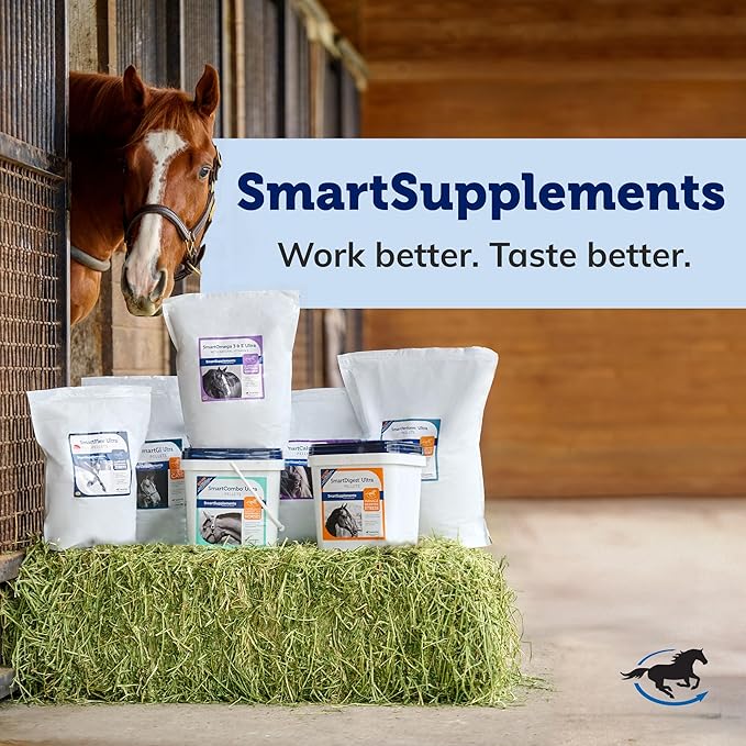 SmartEquine EquiBase Grass Pellets | Horse Vitamins & Minerals Supplement, Forage Balancer | Horses in Light to Moderate Work | 30 lb Bag