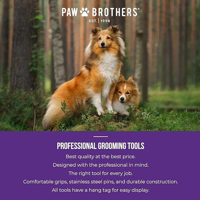 RYAN'S PET SUPPLIES Paw Brothers 6-Blade Mini Dematting Tool for Dog Grooming, Professional Grade, Stainless Steel Blades, Comfort Grip, Gentle on Skin