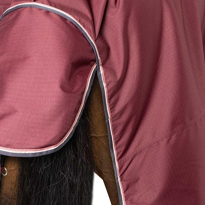 HORZE Glasgow Lightweight Waterproof Horse Turnout Blanket (100g Fill) - Burgundy - 69 in