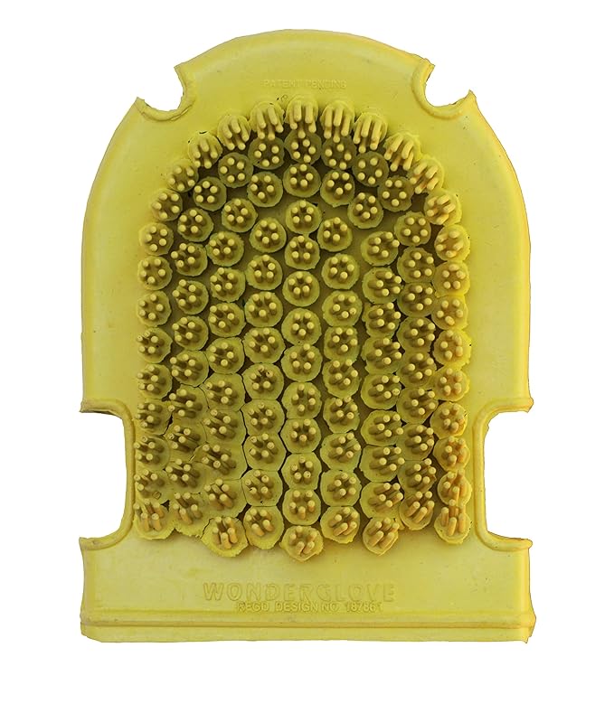 Grewal Equestrian Wonder Grooming Glove-Double Sided (Yellow)
