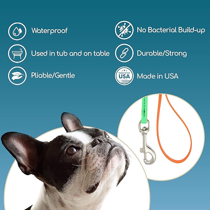 Jelly Pet Grooming Loop for Dogs, Fits Most Pet Grooming Tubs/Tables, Easy to Clean, Waterproof & Durable Noose Loop, Stronger Than Leather, Made in The USA, 3/8" x 18’’ and 24" Black
