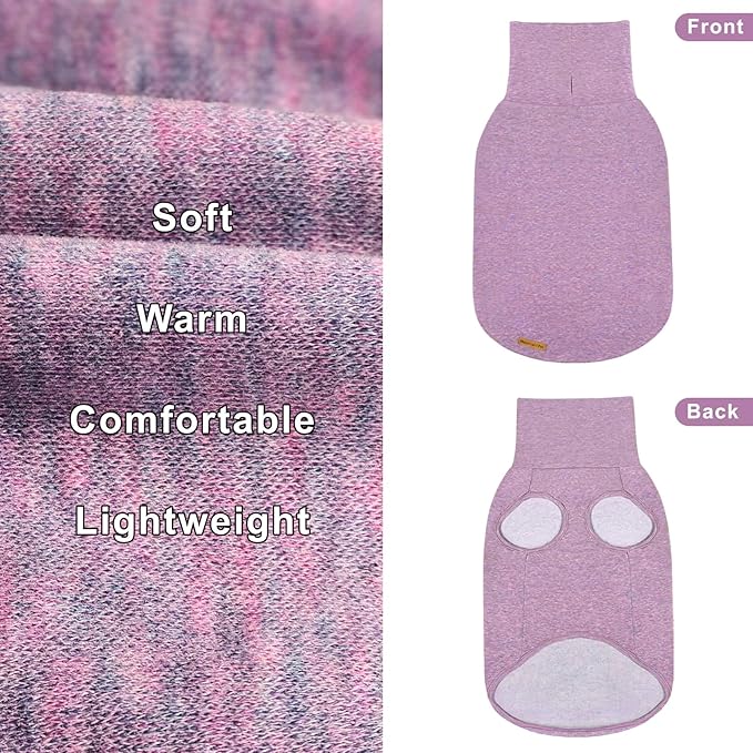 Mosucoirl Dog Sweaters Pet Pullover,Turtleneck Doggy Sweatshirt for Extra Large Dogs Thick Warm Dog Clothes Fleece Soft Winter Puppy Hoodies Outfit for Small Medium Large Dogs XS-4XL (Purple, XL)