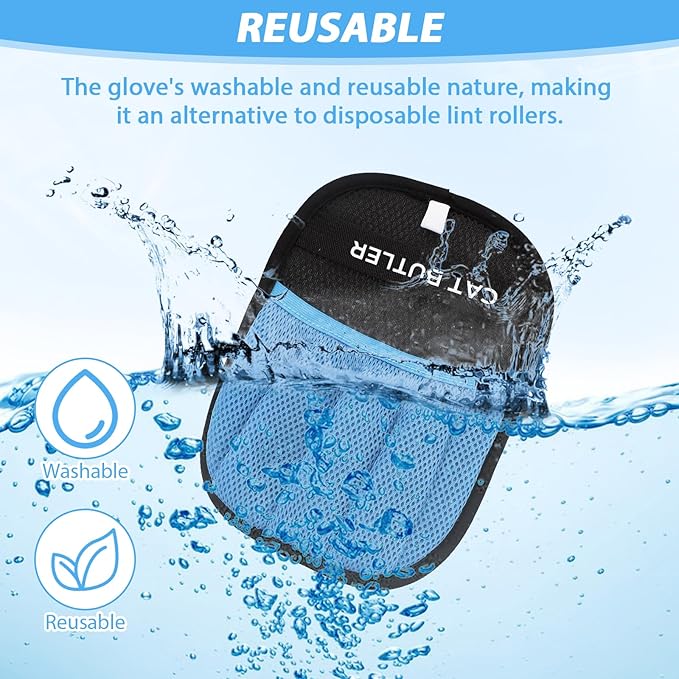 New Upgrade Electrostatic Gloves Pet Hair & Pet Hair Removal Glove for Cats & Dogs - Reusable Grooming Mitt for Efficient Shedding Control