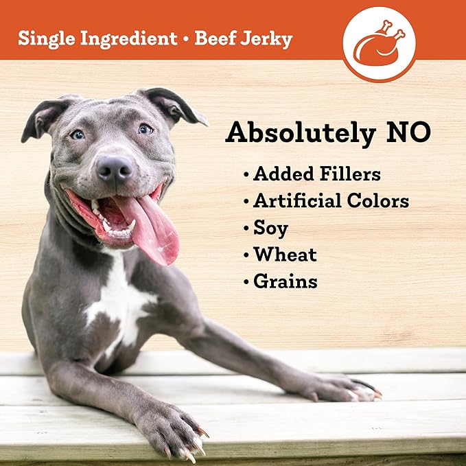 Colorado Naturals Beef Jerky Strips Dog Treats, 16 oz – All-Natural, Made in USA, No Fillers or Preservatives – Great for Muscle Development
