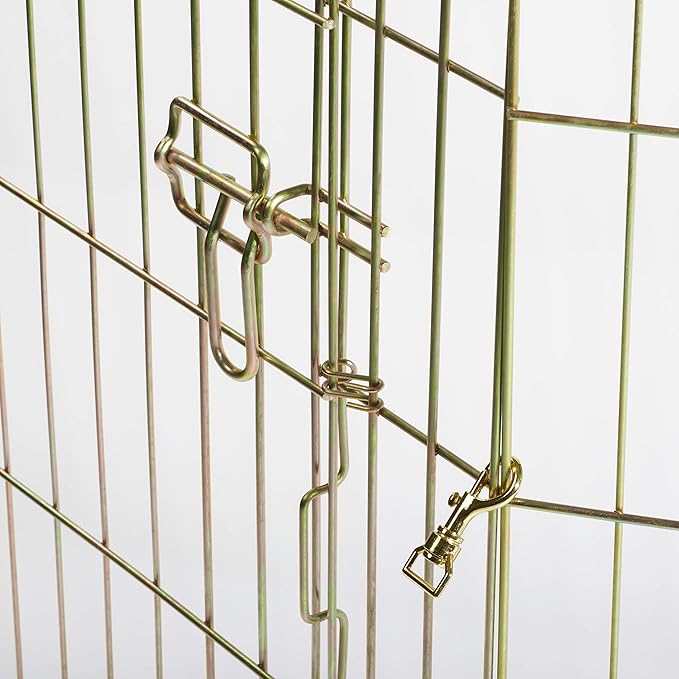 MidWest Homes for Pets Dog Exercise Pen & Playpen, 24" W x 30" W, No Door, Gold Zinc