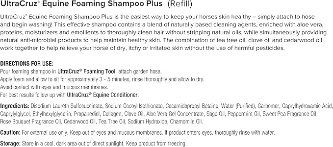 UltraCruz® Equine Foaming Shampoo Plus, 5 gal Refill