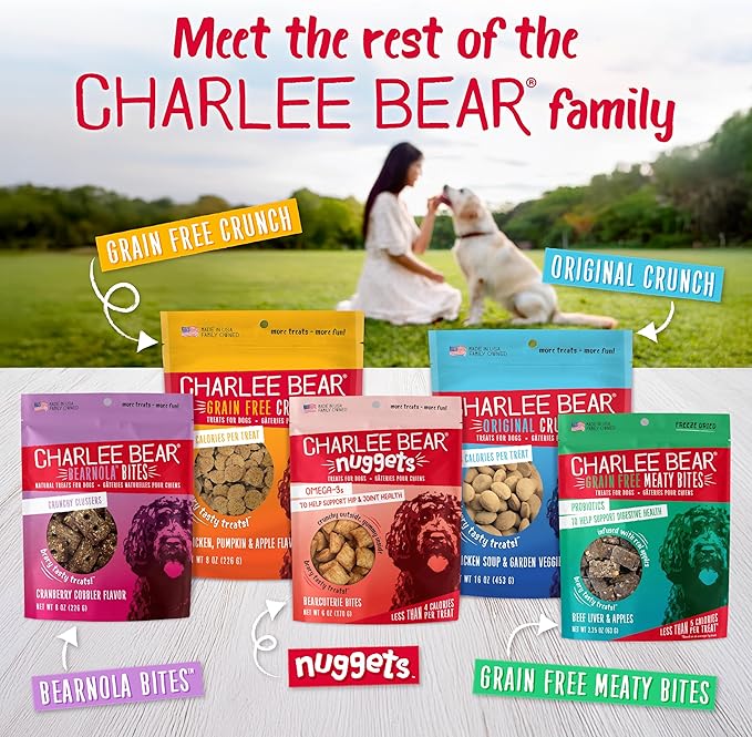 Charlee Bear Bearnola Bites Dog Treats, Cranberry Cobbler Flavor, 8oz