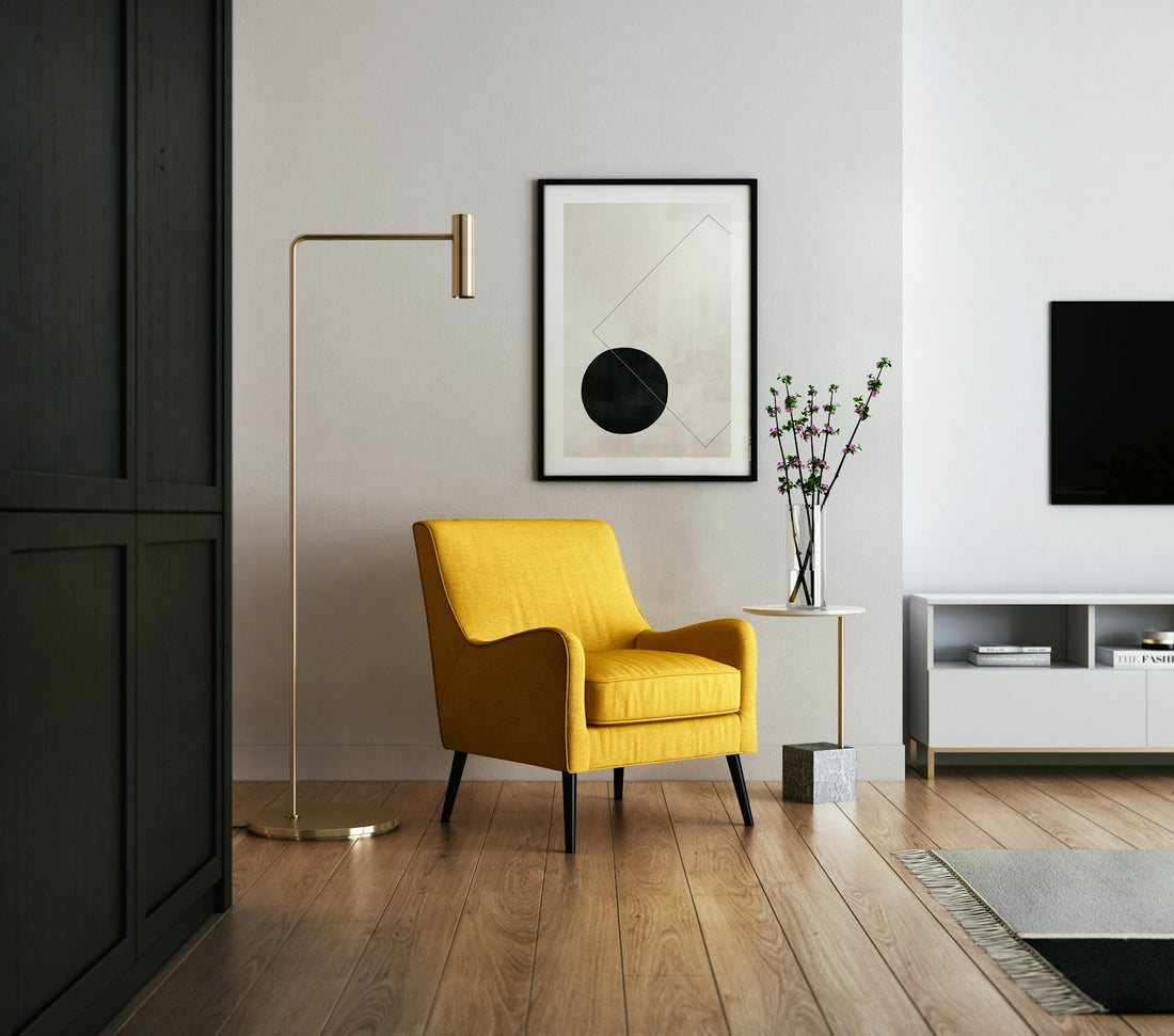 Neutral color palette living room with warm whites, natural textures, and layered tones