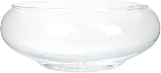 Glass Terrarium Bowl: 9.8" Diameter Round Betta Fish Tank & Hydroponic Planter - 7.87" Wide Mouth Glass Vase for Air Plants, Succulent Centerpiece, Wedding Table Decor