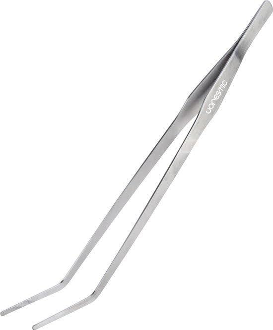 VORESTIC 15 Inches Heavy Duty Reptile Feeding Tongs, Curved Aquarium Tweezers, Reptile Tongs, Fish Feeding Tongs, Reptile Feeding Tweezers, Long Tweezers for Aquarium and Terrarium