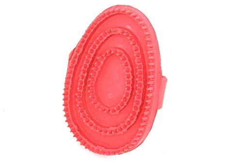 Grewal Equestrian Palm Fit Curry Comb (Red)