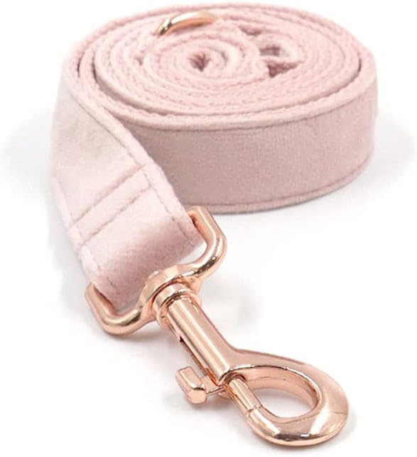 PETDURO Personalized Dog Collar Pink Purple Soft Velvet for Large Medium Small Boy Girl Dogs - Custom Collar with Name Phone Engraved on Rose Gold Metal Buckle - Add Leash Bow Set via Customize Now