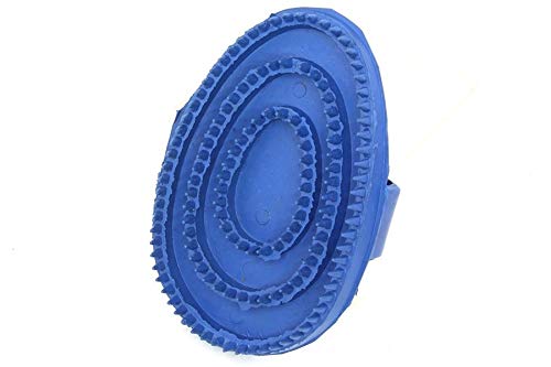 Grewal Equestrian Palm Fit Curry Comb (Royal Blue)