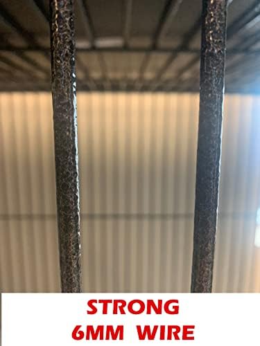 Castle PlayTop Bird Parrot Cage - 40" L X 30" W X 73" H - Wrought Iron with 6mm Extra Strong Wire (Egg Shell White)