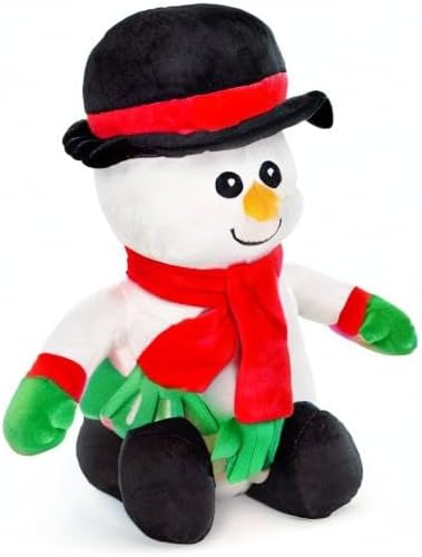 Giftable World Holiday Pet Plush Pet Toy Christmas Penguin, Santa, Reindeer, Bear, Snowman Or Dog (9" Snowman)