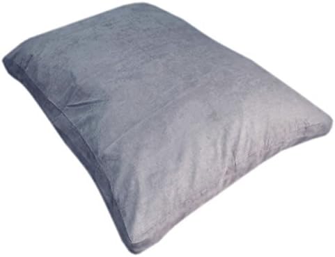 eConsumersUSA 40''x35'' Gray Microsuede Pet Dog Orthopedic Pillow Bed with Premium Shredded Memory - Includes with Water Resistant Cover + Free Bonus 2nd External Cover