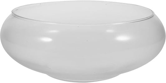 DOITOOL Glass Fish Bowl Clear Round Shallow Aquarium Planter Hydroponic Vase Wide Mouth Fishbowl Planters for Desktop Aquatic Plants and Small Fish Tank