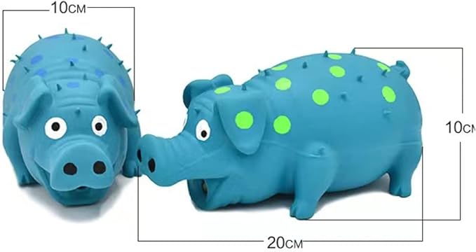 Squeaky Pig Dog Toys, 2 Pack Grunting Pig Dog Toy That Oinks Grunts for Small Medium Large Dogs, Grunting Pig Sound Play Dog Toy