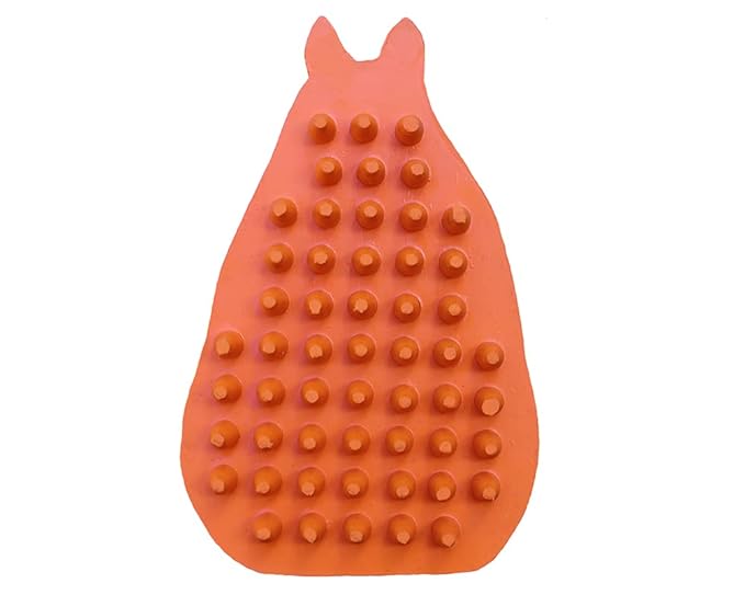 Grewal® Equestrian Grooming Bundle Kit - Comfy Pet Grooming & Bathing Glove - Oval Face Soft Bristles - Great for Thin & Sensitive Skin (Orange)