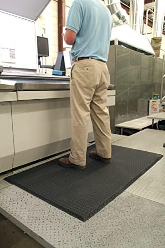 Hudson Exchange (2'x3') MaxCush Anti-Fatigue Comfort Industrial Ergonomic Mat Black