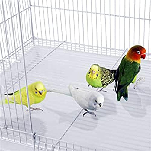 Mcage Lot of Breeding Flight Bird Cage for Aviaries Canaries Budgies Finches Lovebird Parakeet (30"x18"x18" White with Divider)