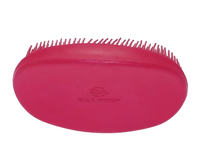 Grewal® Equestrian Grooming Bundle Kit - Comfy Pet Grooming & Bathing Glove - Oval Face Soft Bristles - Great for Thin & Sensitive Skin (Pink)