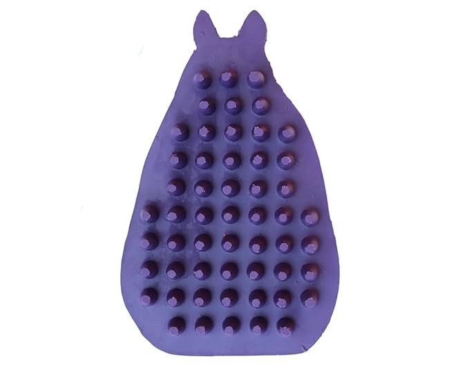 Grewal® Equestrian Grooming Bundle Kit - Comfy Pet Grooming & Bathing Glove - Oval Face Soft Bristles - Great for Thin & Sensitive Skin (Purple)