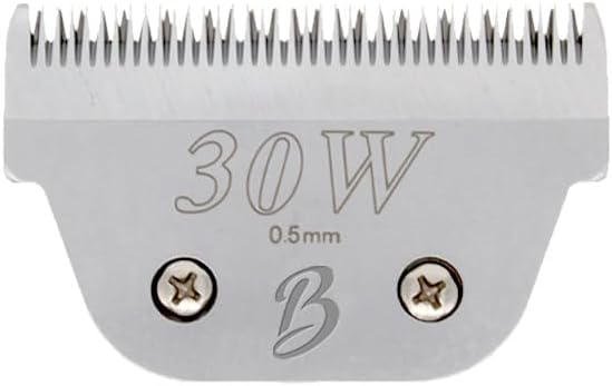 Detachable A Series Wide 30 Blades for Dog Grooming Cuts Length 1/50" - 0.5mm Japanese Carbonized Steel Wide Grooming Blades Compatible A5 Series Wide Clippers for Dogs(30W)