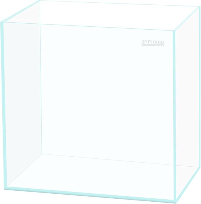LYPHARD AQUARIUMS Tall Rimless Aquarium 9.5 Gallon, Ultra Clear Low Iron Small Fish Tank for Betta, L11.8×W11.8×H15.8 Glass Thickness 5mm with EVA Foam Leveling Mat