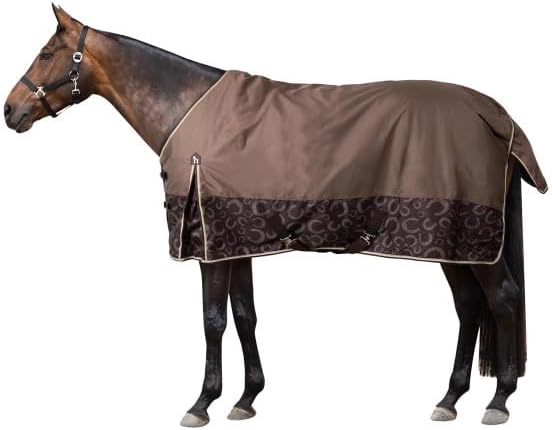HORZE Glasgow Lightweight Waterproof Horse Turnout Blanket (100g Fill) - Chocolate Plum - 69 in